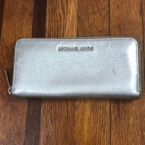 Michael Kors Silver Continental Wallet